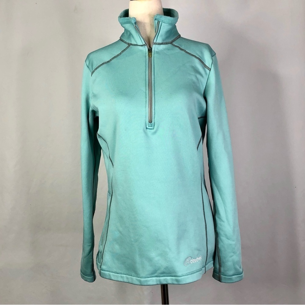 Cloudveil 1/4 zip fleece seafoam green athletic fit M